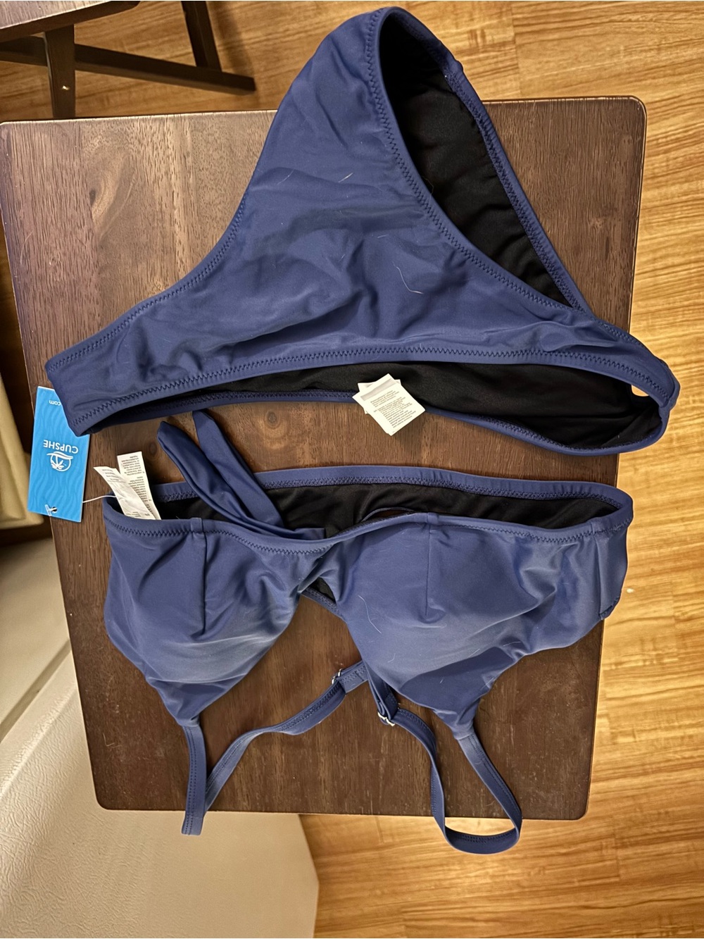 Cupshe Navy Blue Women's Bikini Set, BNWT size medium
